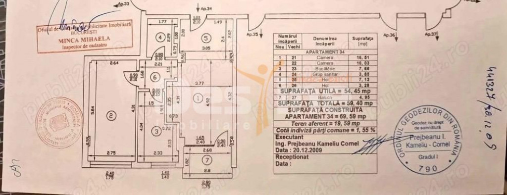 APARTAMENT 2 CAMERE SEMIDECOMANDAT