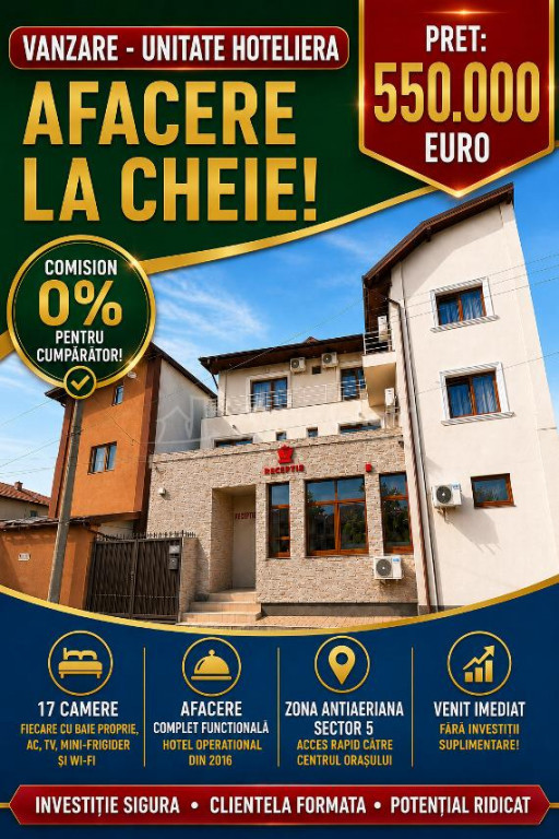 VANZARE - CLADIRE COMERCIALA - HOTEL - PRETABIL SI PENTRU