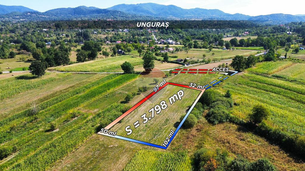 Teren intravilan 3798mp | UNGURAS MARAMURES LA 50M DE ASFALT