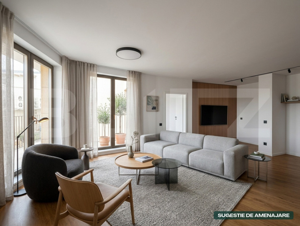 Apartament 2 camere,53 mp in bloc premium cu garaj, zona Ero