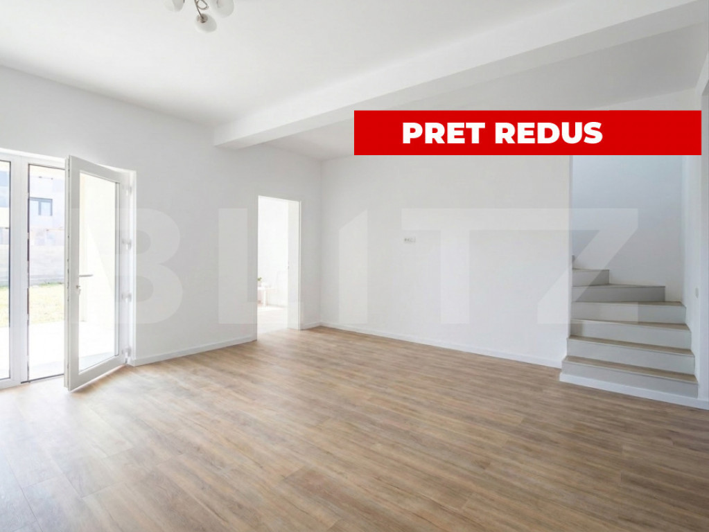 Duplex 4 camere Moșnița Nouă 102 mp utili, teren 306 mp