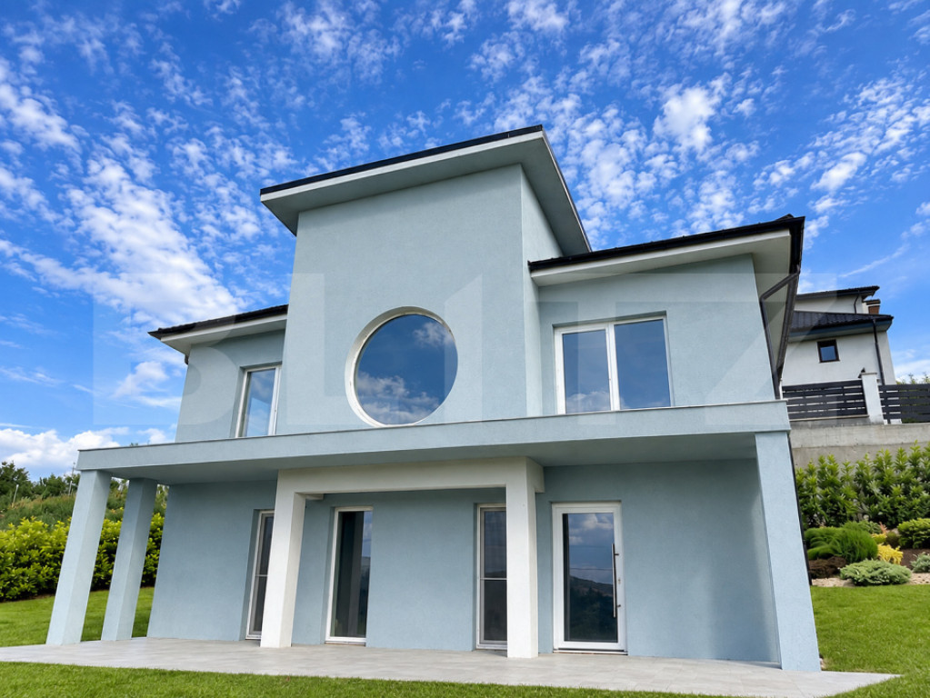 Casă modernă, terasă panoramică, teren 500 mp, Apahida