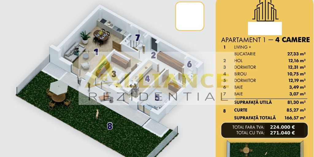 APARTAMENT 4 CAMERE CU CURTE PROPRIE | PRET DE LANSARE | ...