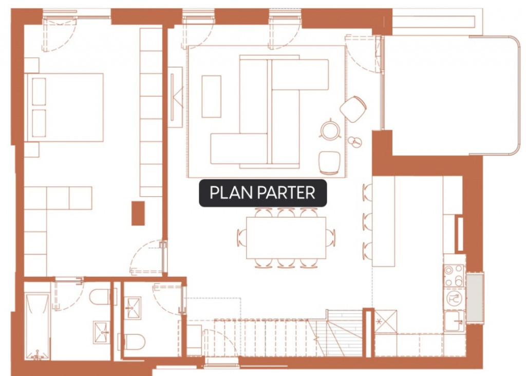 Apartament cu 5 camere 143.7 mp 2 terasa si 1 logie in Hexag