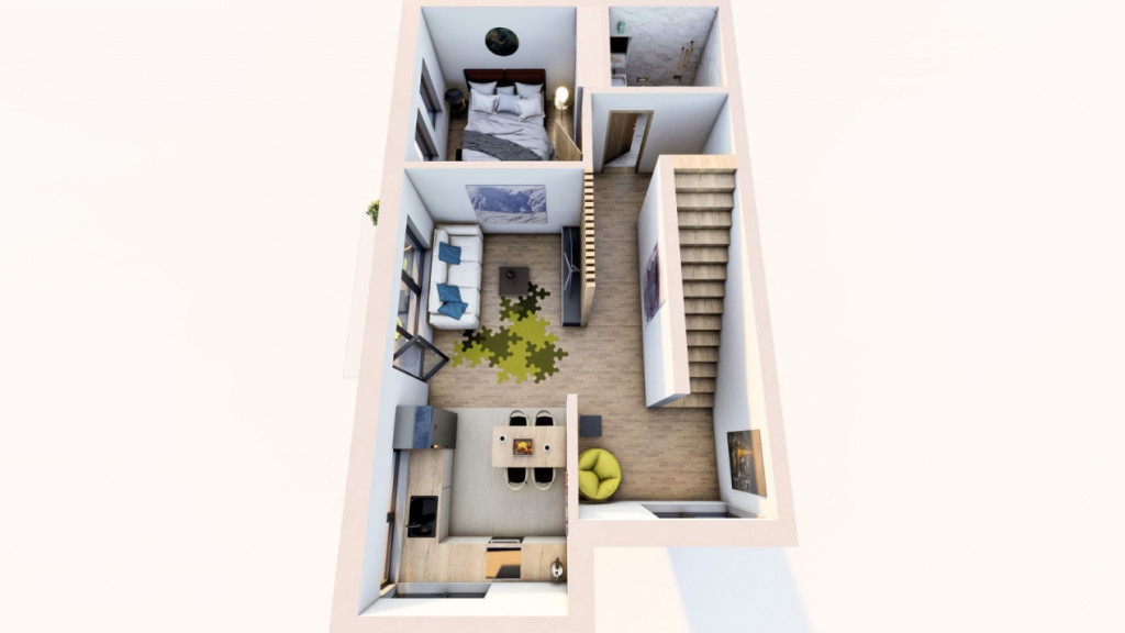 OFERTA !!! Apartament 4 Camere, Pe 2 Nivele, Semifinisat, 10