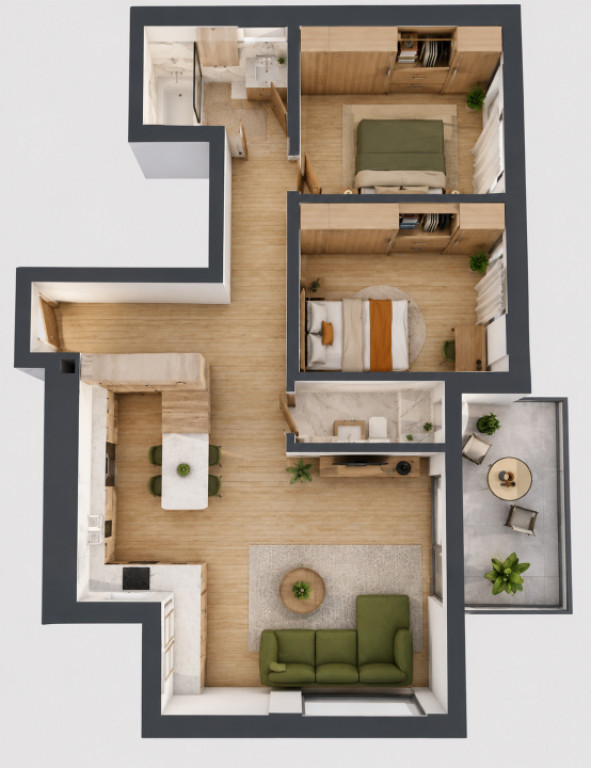 Apartament 3 camere 77.79 mp in Cluj zona Centrala