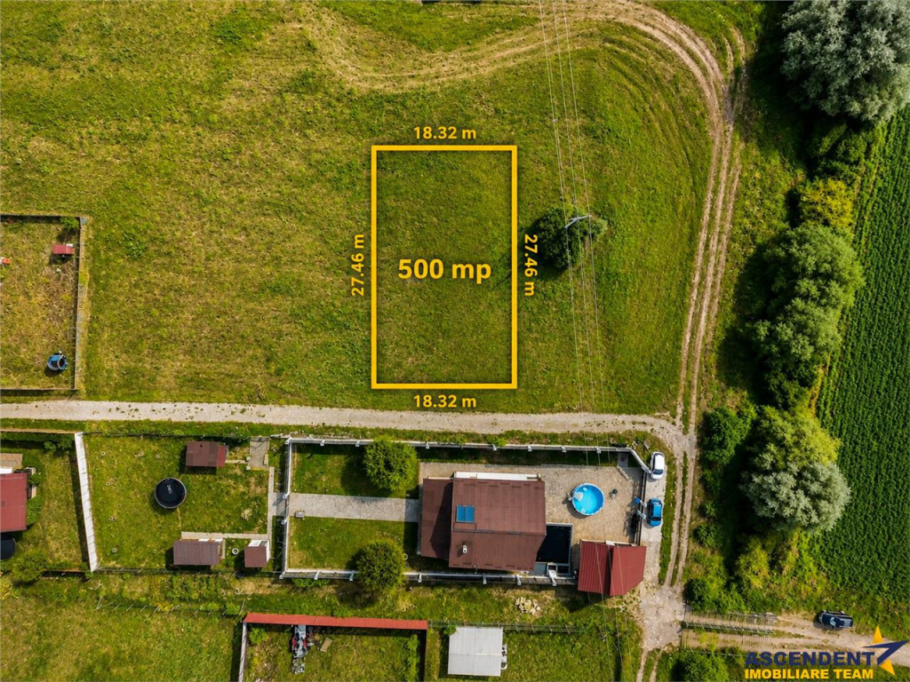 Teren 500 mp, front 18ml, zona in dezvoltare, vecinatati re
