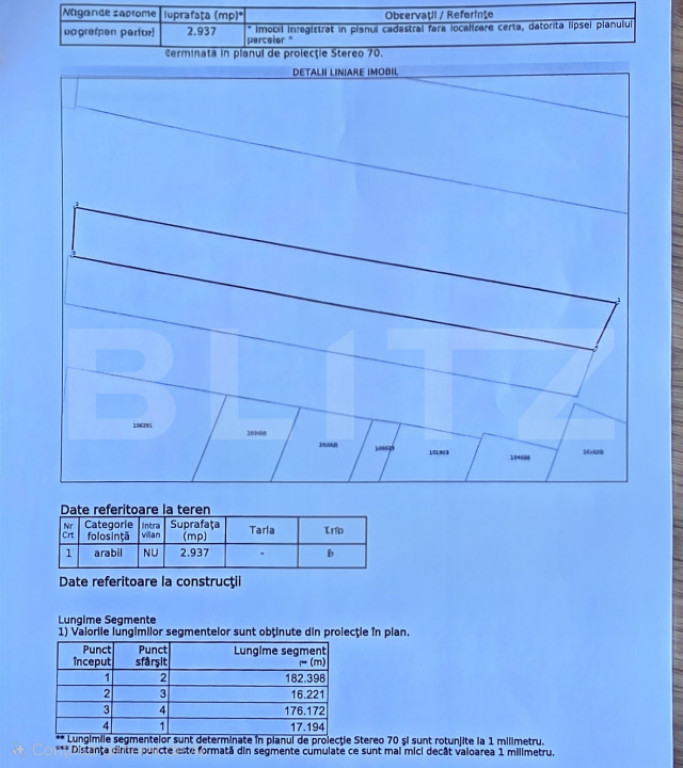 Teren extravilan, 2937 mp, zona Laazuri