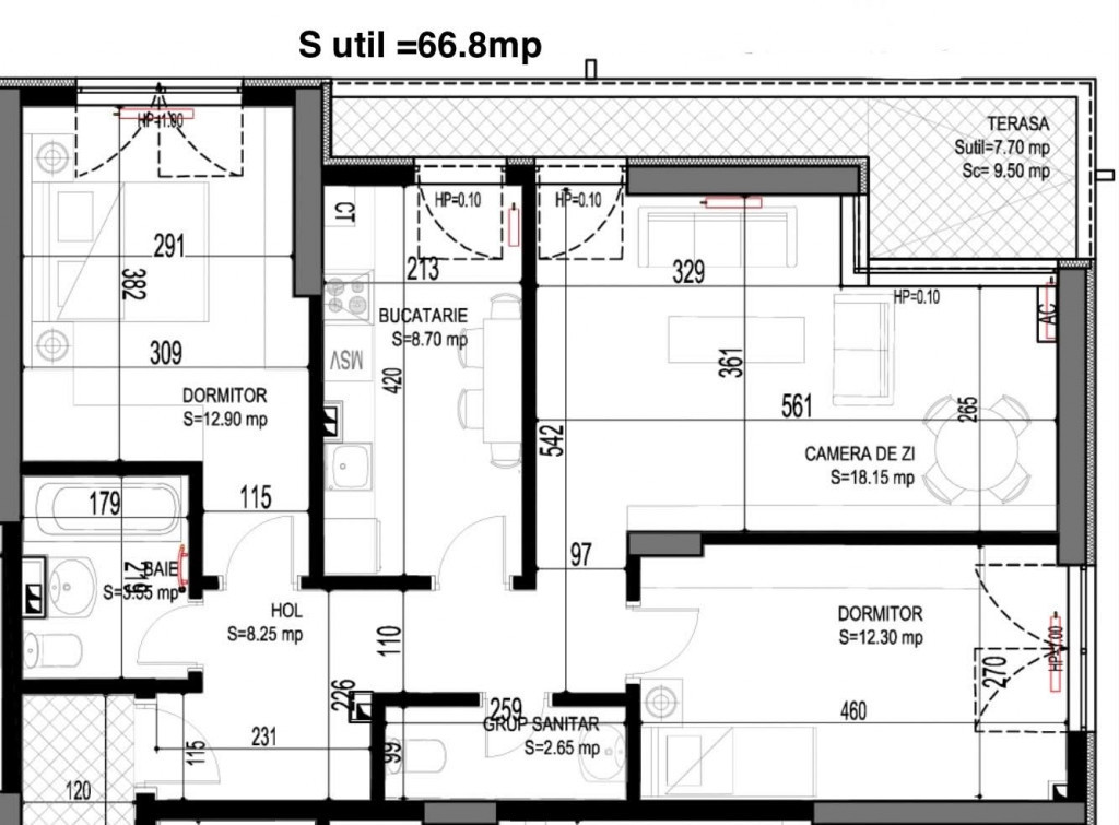 Apartament 3 camere B-dul. Timișoara 58J