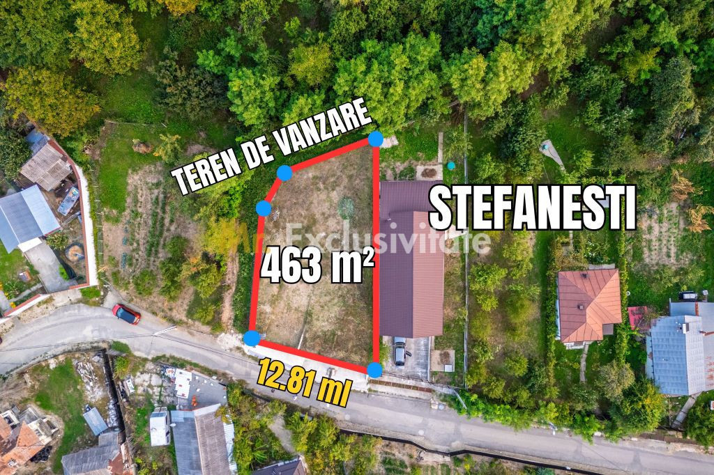 Teren intravilan cu priveliște deosebită - Ștefănești, Argeș