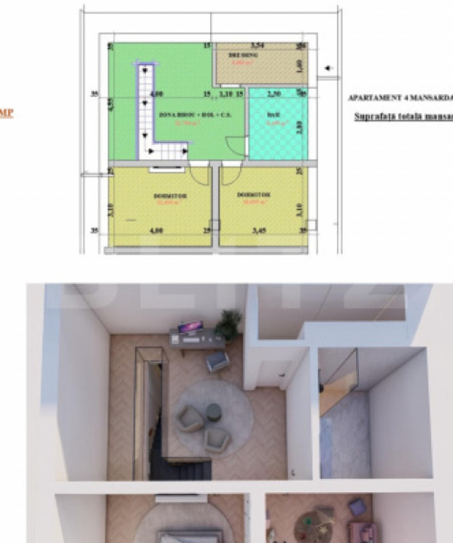 Apartament cu 4 camere | Rediu – Str. Prisăcii | Etaj 2 |