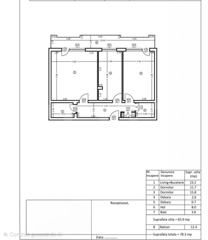 Apartament de 3 camere decomandat, Zona Ramada