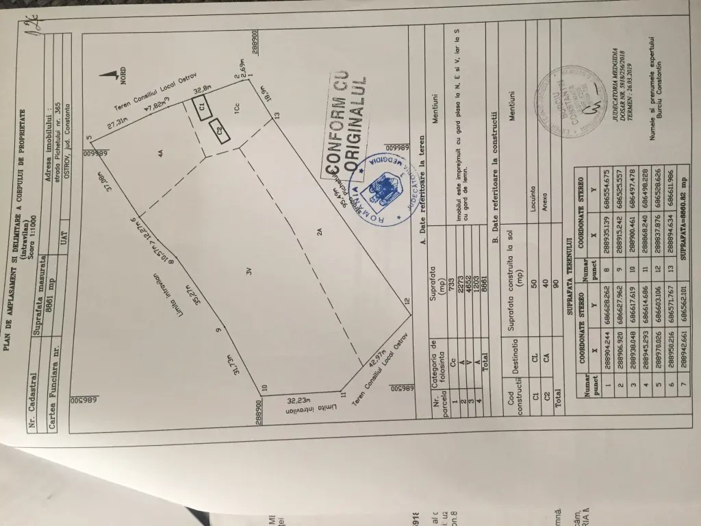Teren intravilan 8861 - Com. Ostrov- Sat Almalau