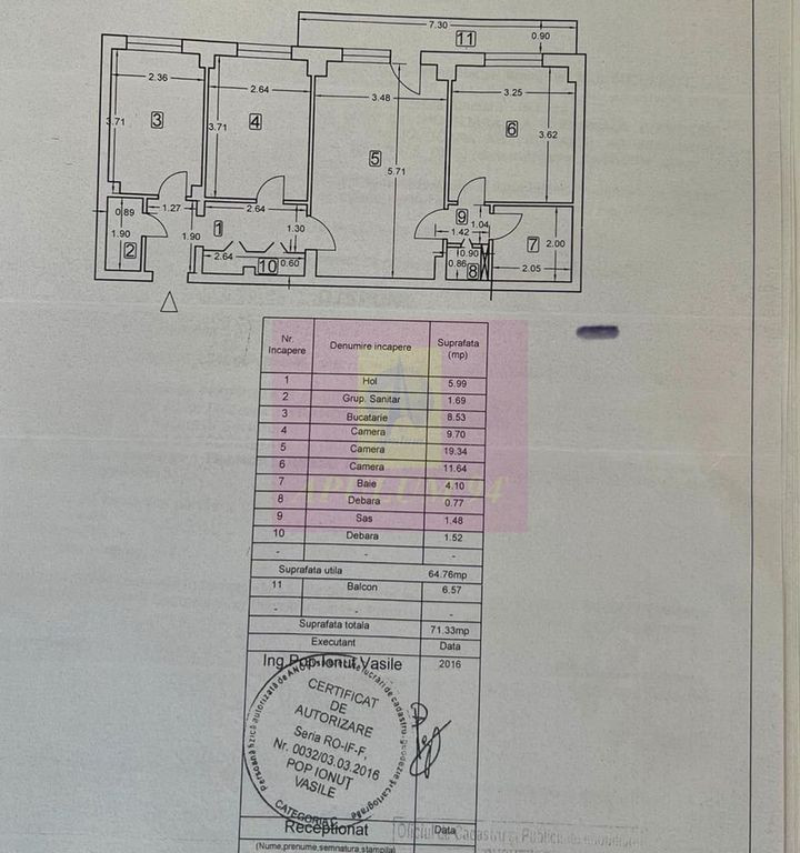 Apartament 3 camere / Sos. Panduri