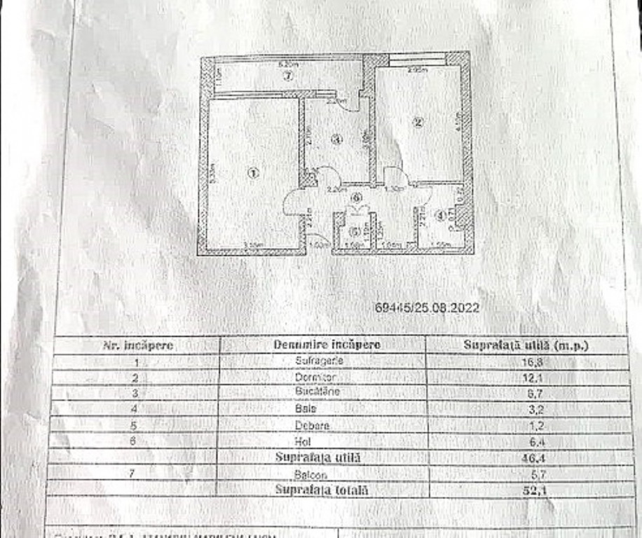 Apartament 2 camere decomandate, etaj 4/10 – Micro 20
