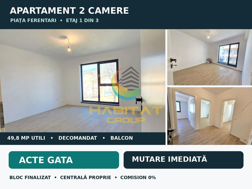 Apartament 2 Camere Bloc finalizat Comision 0%