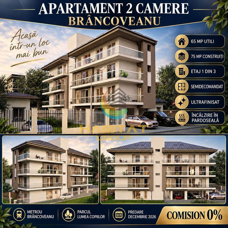 Apartament 2 Camere Brâncoveanu | Comision 0%