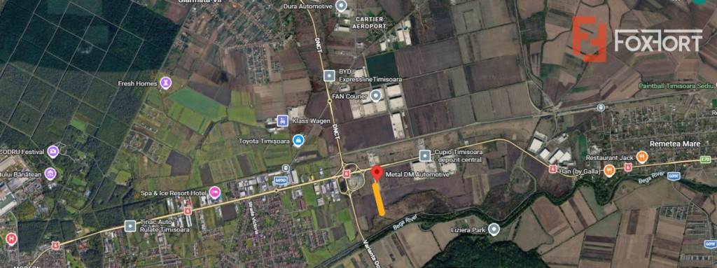 Teren extravilan de 8077 mp de vanzare in zona industriala G