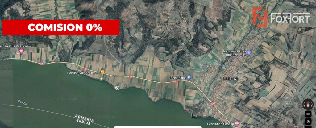 COMISION 0% Teren intravilan 1000mp cu iesire la Dunare in L
