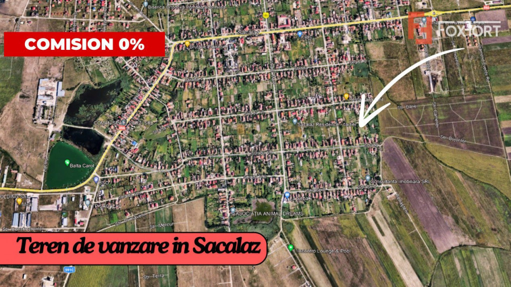 COMISION 0% Teren de vanzare, Sacalaz - Autorizatie de const