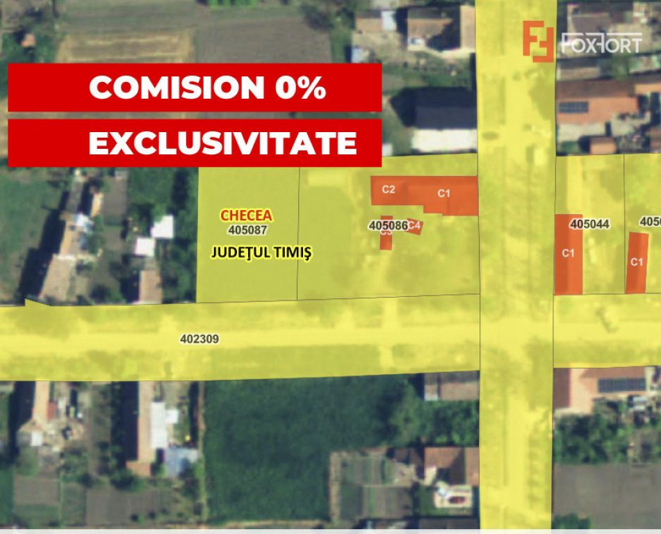 COMISION 0% Teren intravilan constructii, Checea - 1000 mp,