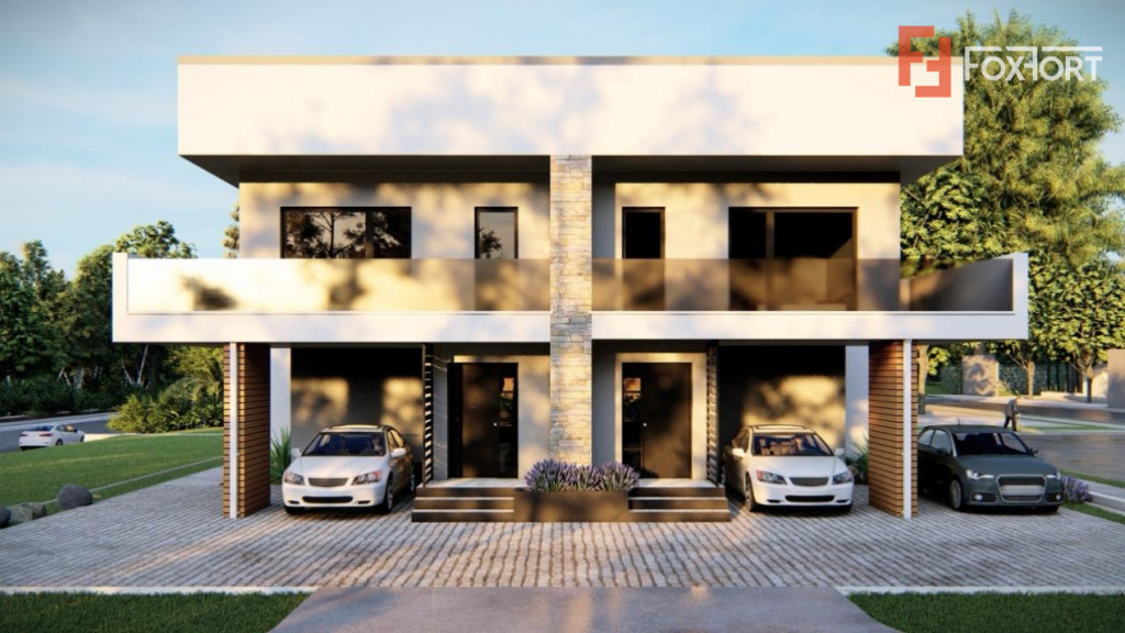 Duplex deosebit cu 4 camere si carport, perete dublu, in Dum
