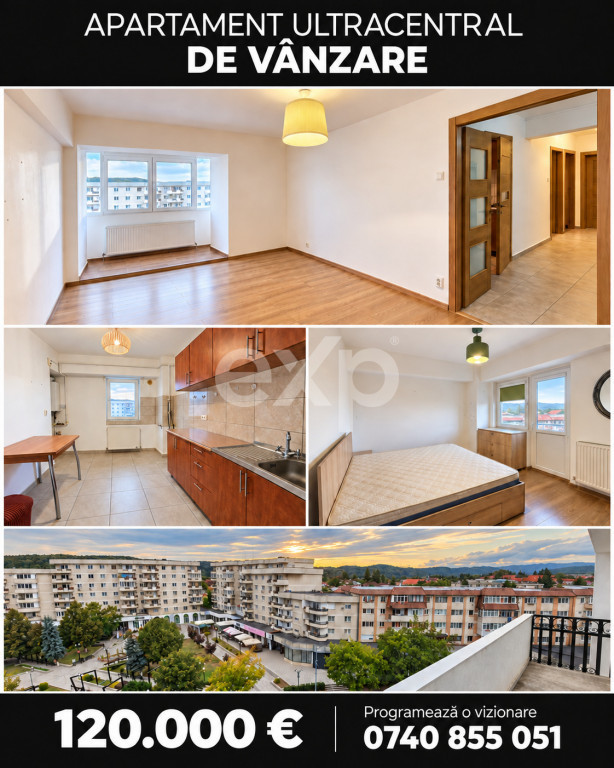 Apartament cu 3 camere, ultracentral în Câmpina