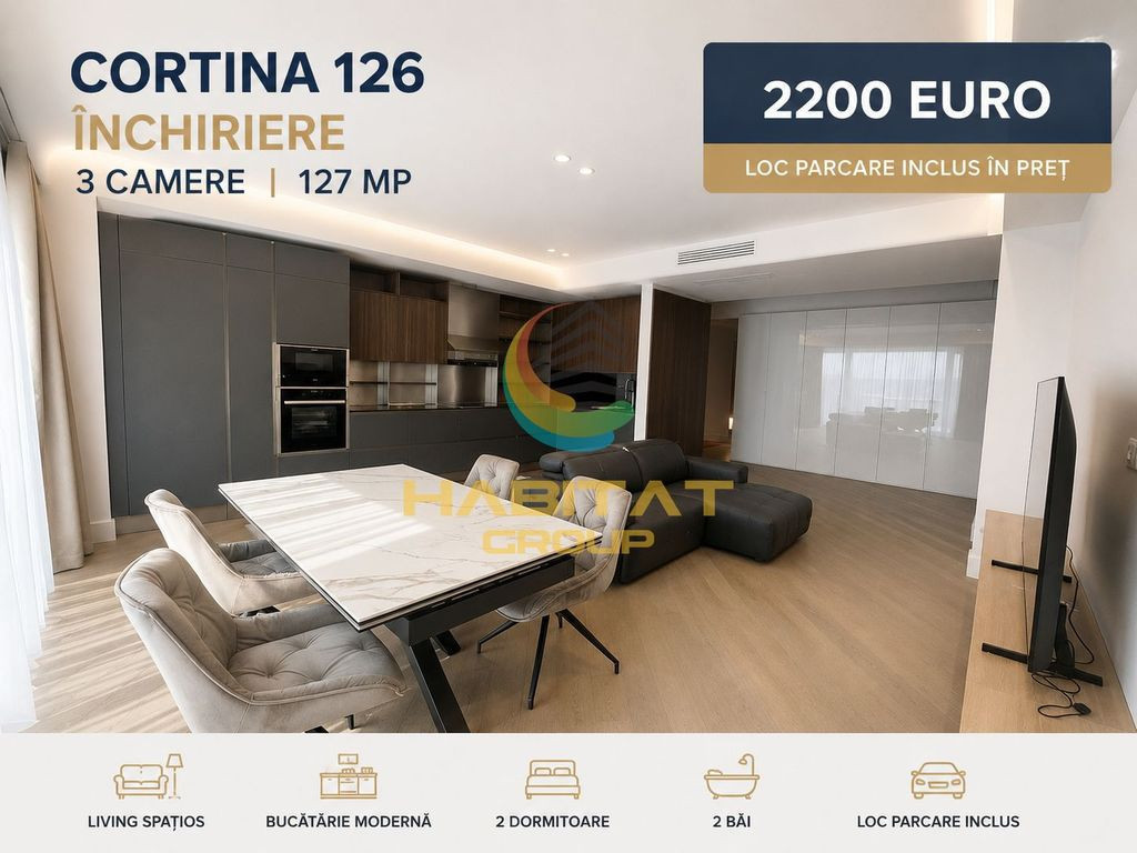 Apartament 3 camere LUX 127 mp - Pipera | Cortina 126
