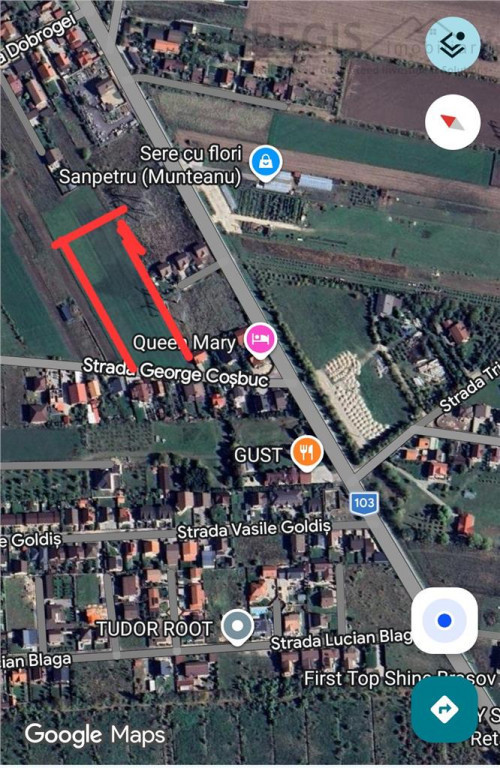 Teren intravila pretabil gradini , sere zona Sanpetru