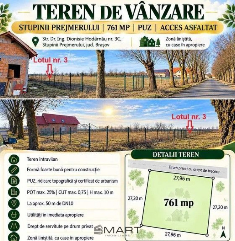 Teren Stupinii Prejmerului 761 mp