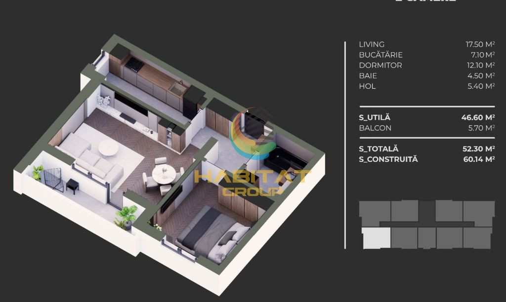 Apartament 2 camere / gata de mutare