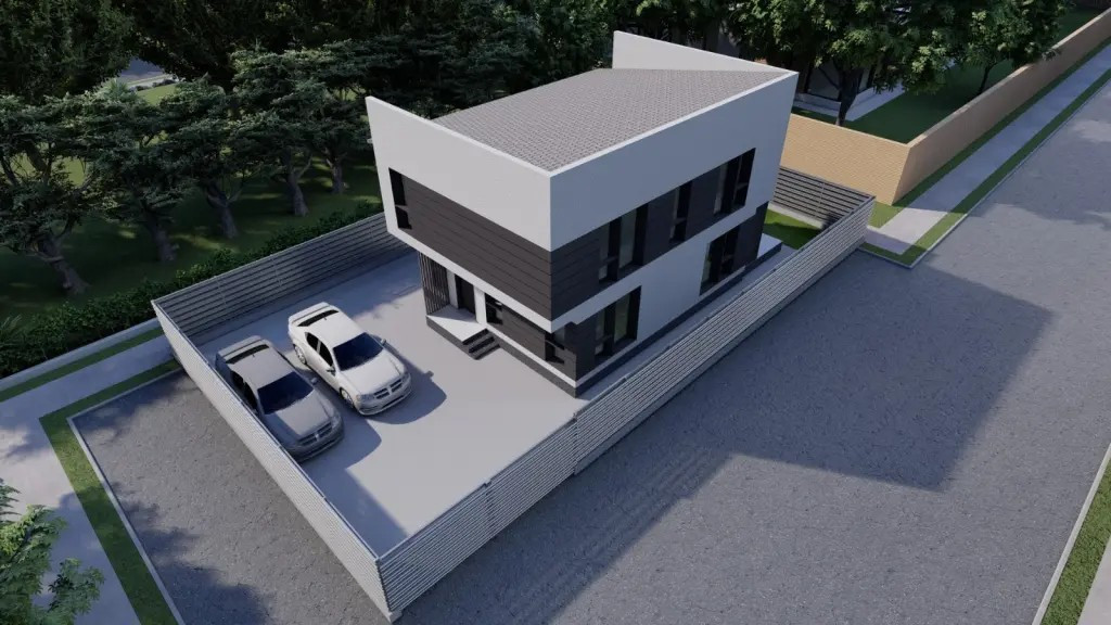 Casă noua P+1 Otopeni Central, 136 mp, 3 dormitoare, curte, parcare
