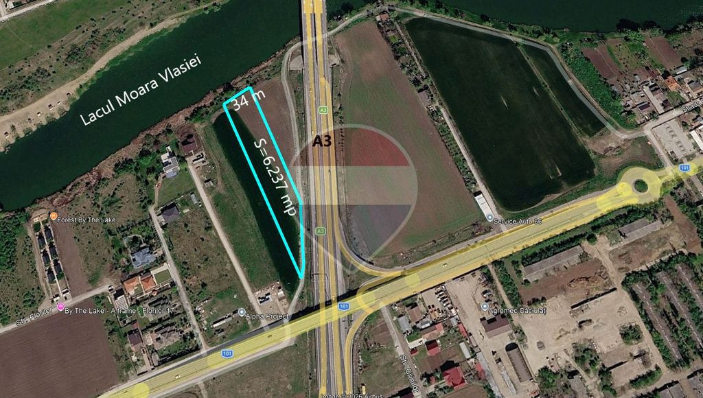Teren intravilan 6.237 mp – Moara Vlăsiei