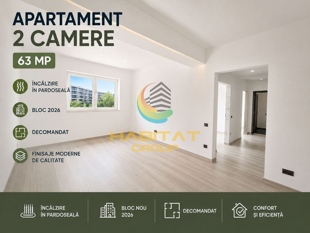 Vânzare Apartament 2 camere 63 mp - Berceni / Popești leordeni
