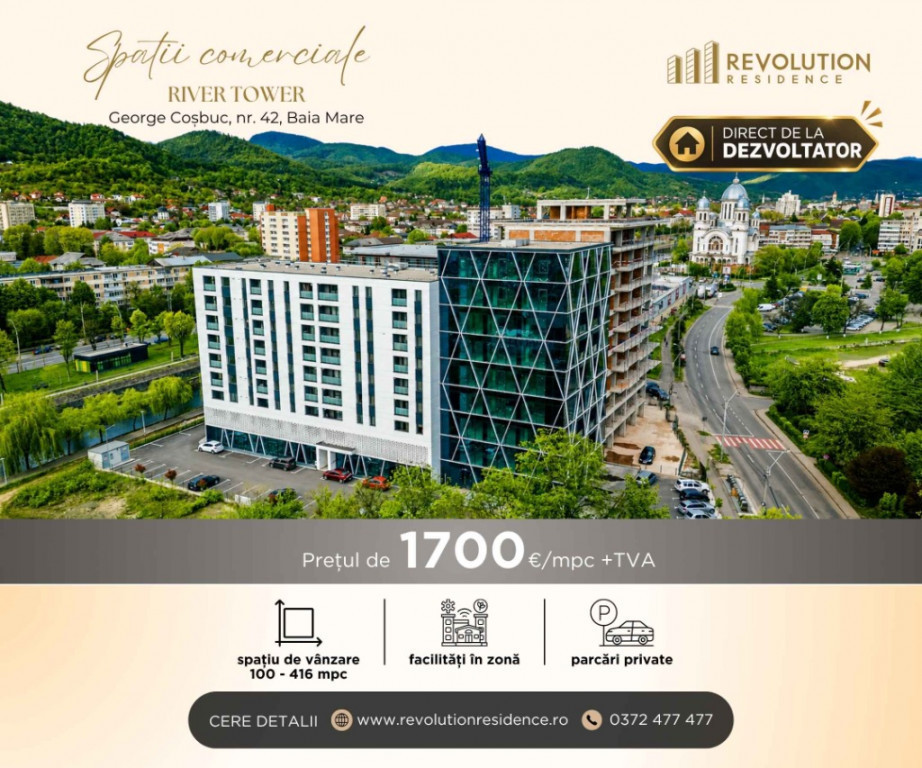 NEW! Spatii Comerciale DE VANZARE – George Cosbuc 42, Baia Mare