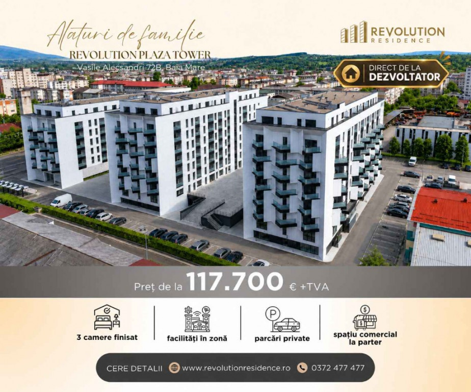Apartament de vanzare, cu 3 camere decomandat, 68 mp, parter