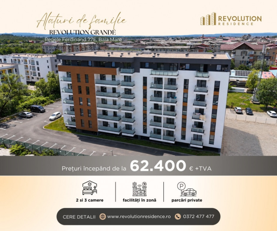 COMISION 0% Apartamente 2 si 3 camere finisate - Regele Ferdinand 77E