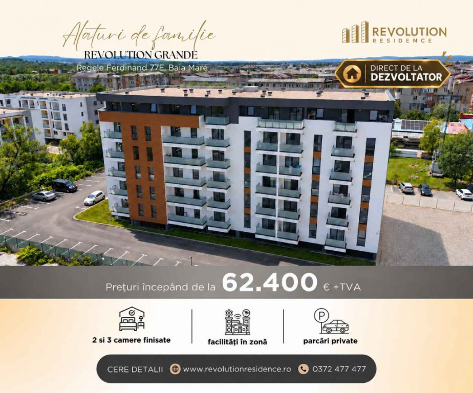 COMISION 0% Apartamente 2 si 3 camere finisate - Regele Ferdinand 77E