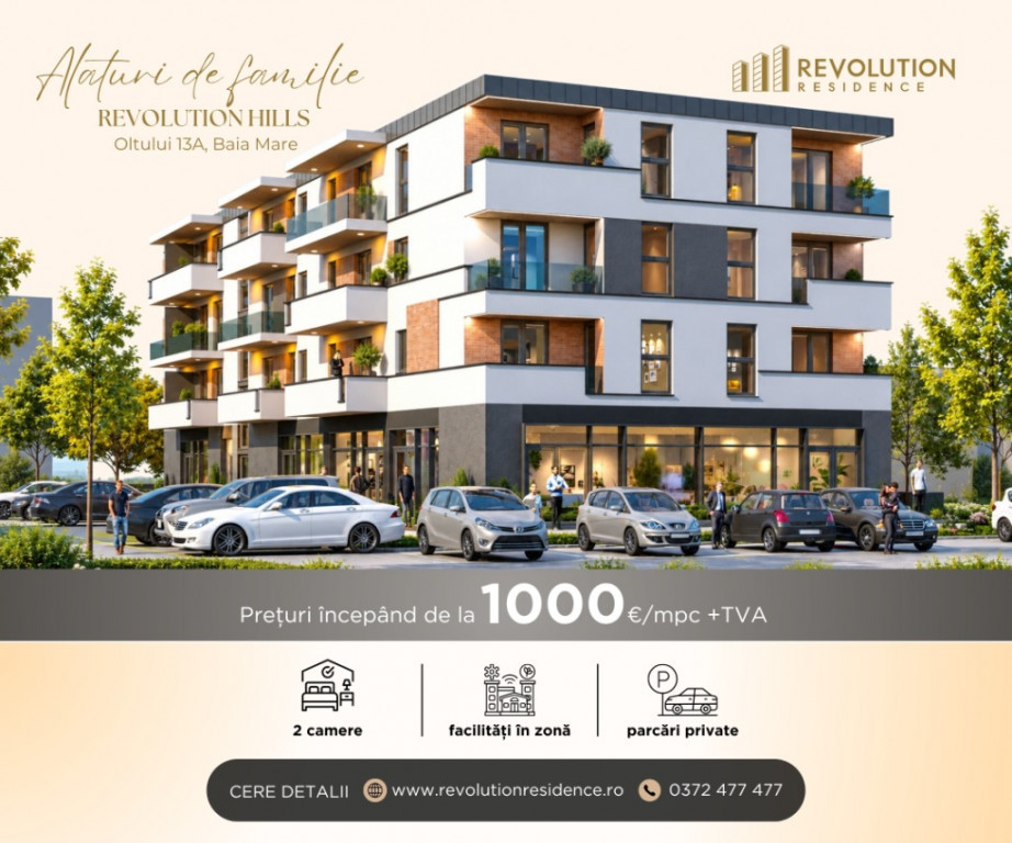 NEW! COMISION 0% - Apartamente cu 2 camere - Oltului 13A, Baia Mare