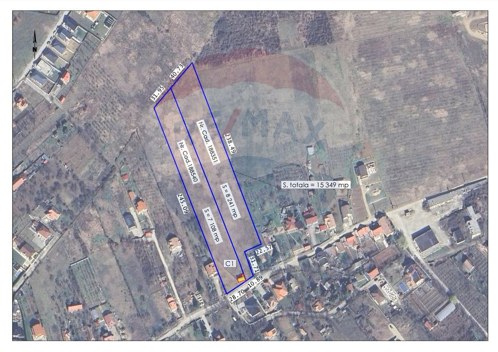 De vânzare teren parcelabil, 15.349 mp, în zona Dealuri - Oradea