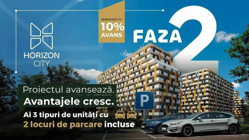Horizon City – 3 Camere | Mobilier Inclus în Preț | 2 Parcări Subterane Incluse