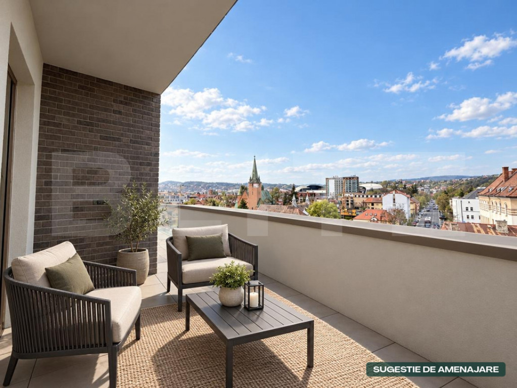 Apartament cu 3 camere, 2 bai, 88 mp, terasa 30 mp, Clinicil