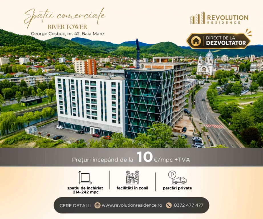 NEW! Spatiu Comercial-Birouri DE INCHIRIAT- George Cosbuc 42,Baia Mare