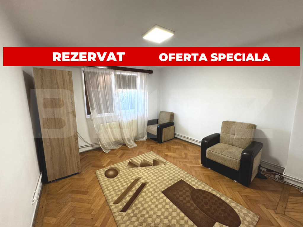 Apartament in bloc tip vila, parter, 50 mp, mobilat utilat -