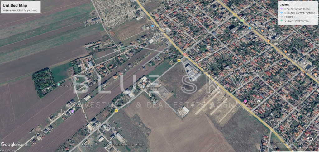 Teren intravilan 3.000 mp – Ovidiu, Varianta către Poiana