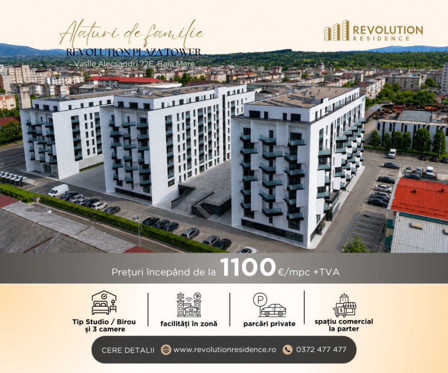 COMISION 0% - Apartamente de Tip Studio si 3Camere - Vasile Alecsandri