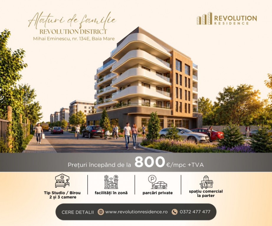 NEW! Apartamente de Tip Studio/Birou, 2 si 3 Camere - Mihai Eminescu