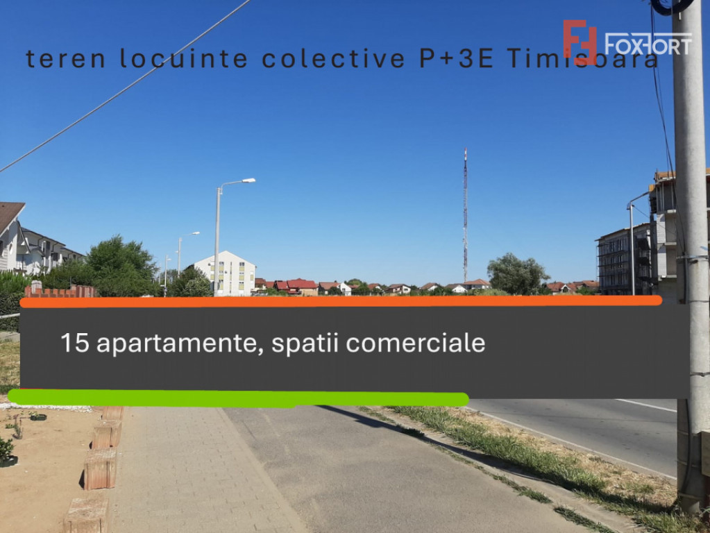 Teren intravilan locuinte colective si spatii comerciale - B