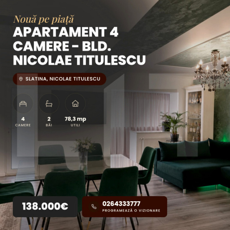 Apartament 4 camere - Bld. Nicolae Titulescu