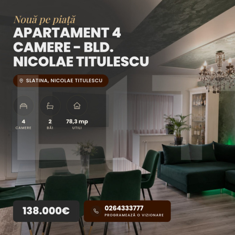 Apartament 4 camere - Bld. Nicolae Titulescu